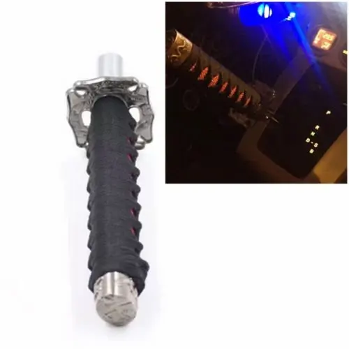 Universal Samurai Sword Gear Shift Knob Shifter  Metal Black+Red 156mm