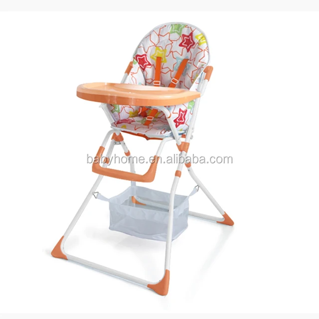 
Baby dining chair with big basket/Factory wholesale baby high chairs with pvc pad 