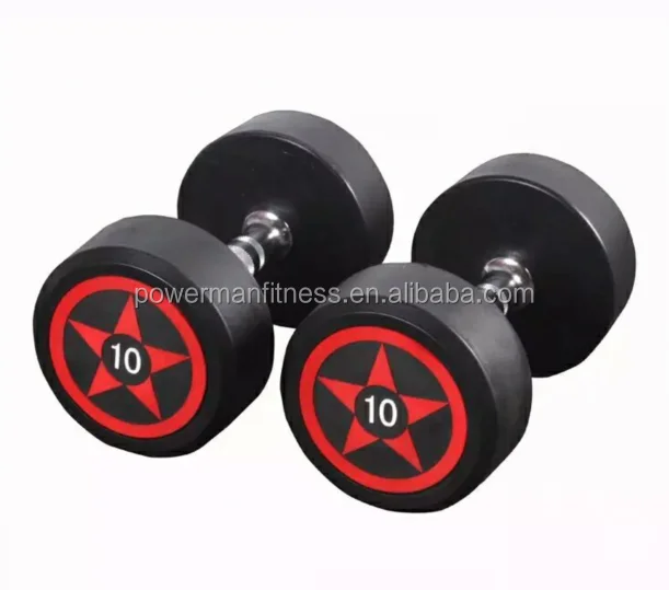 Rizhao Powerman Fitness Round Rubber Dumbbell
