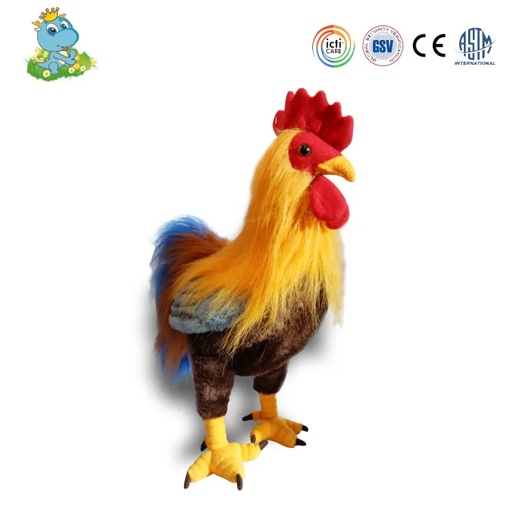 2016 new design customized lifelike stuffed plush Rooster toys for baby