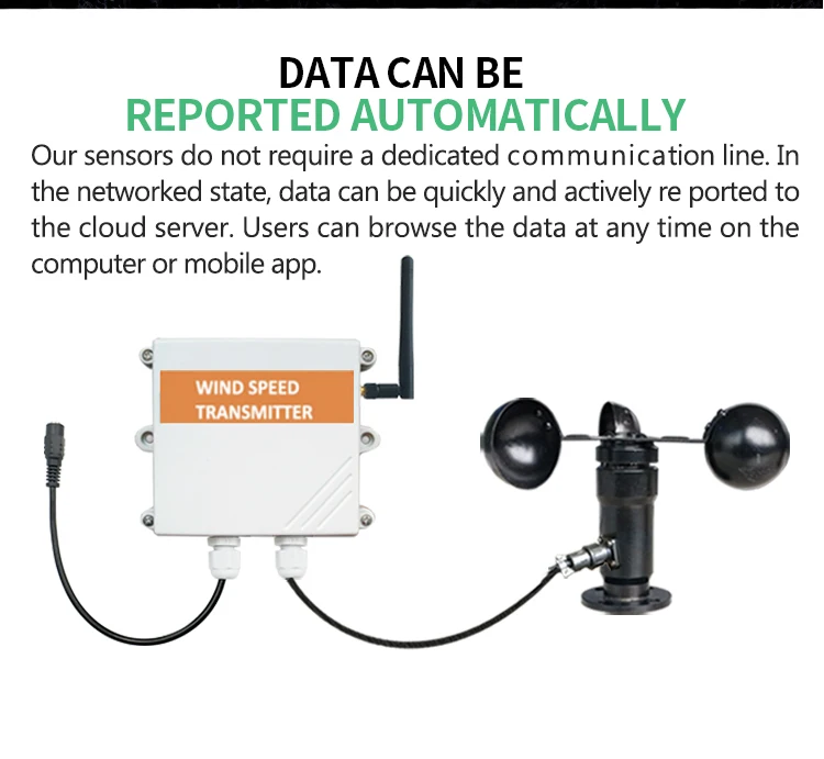4g/wifi/NB wind transmitter wind speed and direction sensor 4 20ma wind speed direction sensor