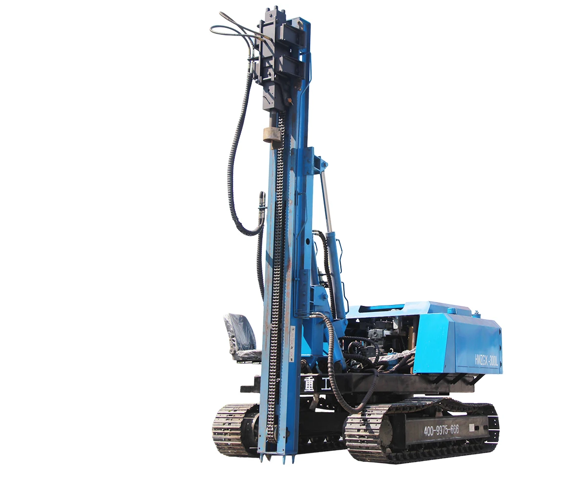 HW brand Mini post ground screw driver piling machine for solar project installation