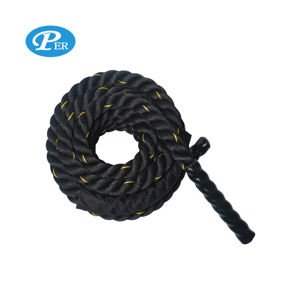15 m gym cross fitness 3strand twist battle rope for sale