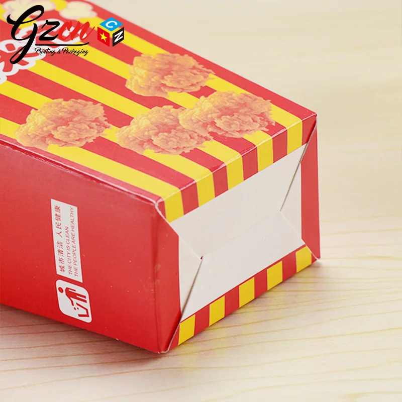 Customize Printing food packing Packaging Fried Popcorn chicken paper box