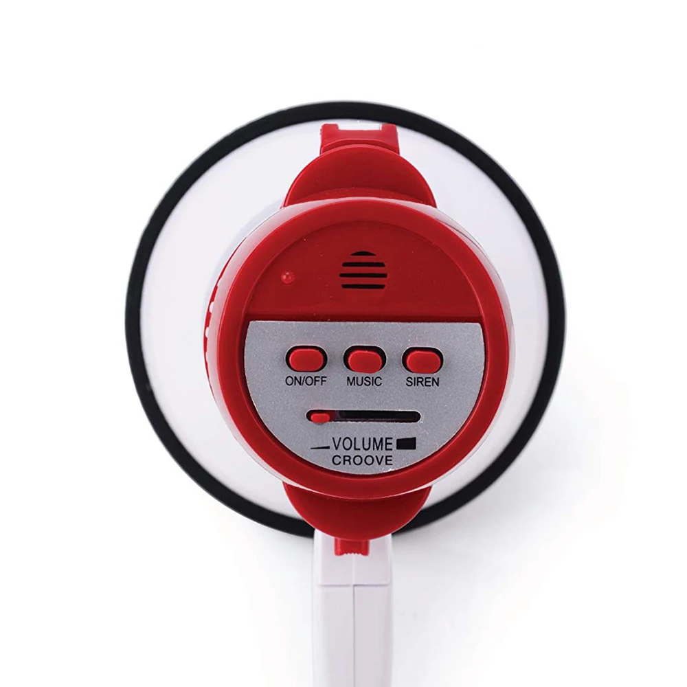 25 Watt white megaphone Speaker Professional Outdoor Voice for Police & Cheer leading  with Detachable Microphone