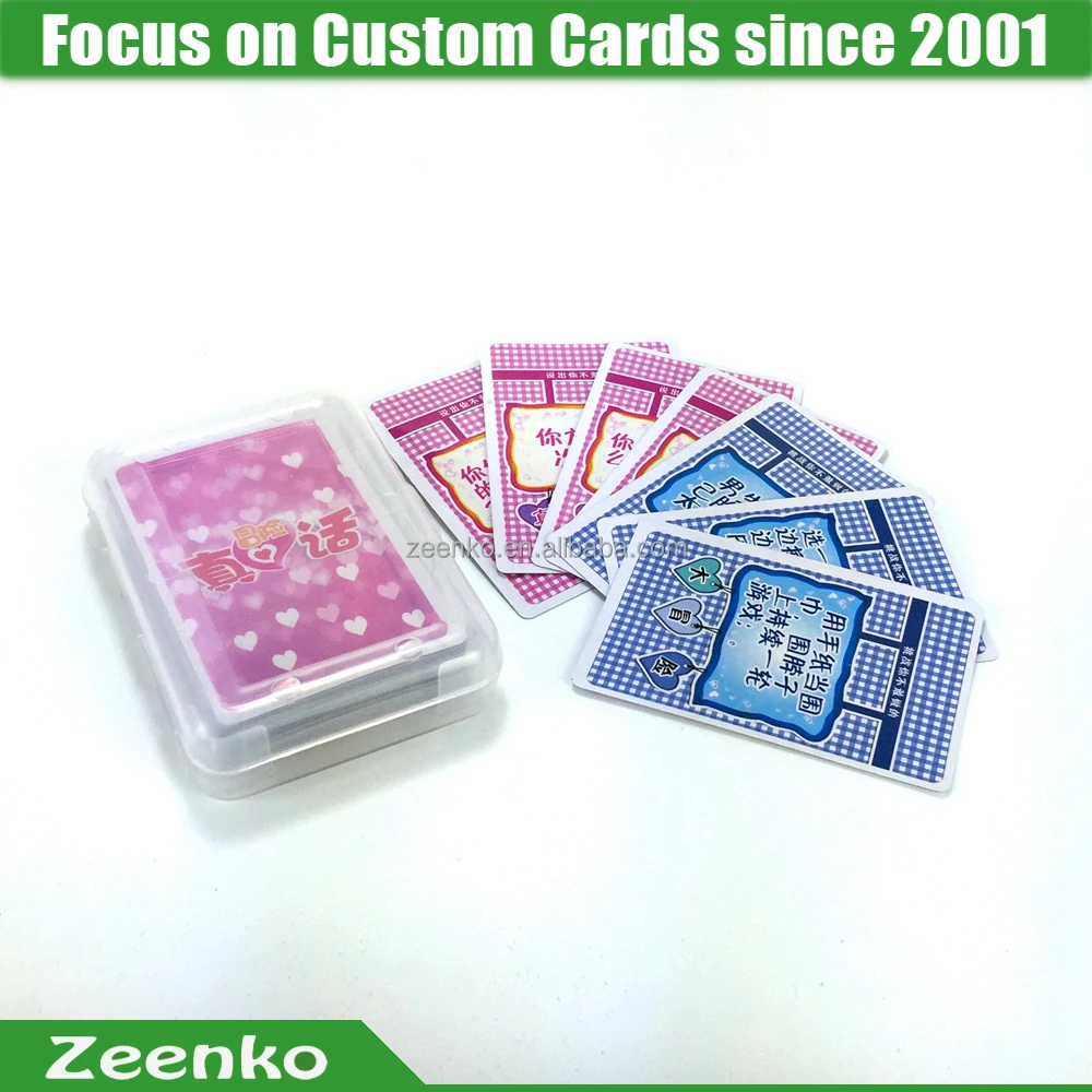 
P077 US custom printed casino playing card playing card punching machine clear plastic box for playing cards 