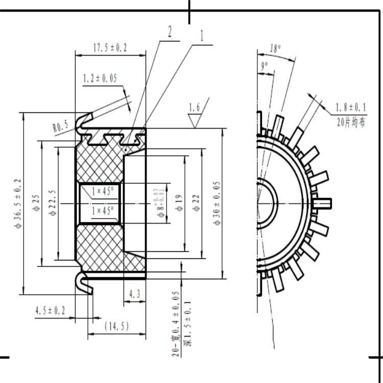 20 bars hook type commutator OD30*ID8*H17.5  car fan motor commutator