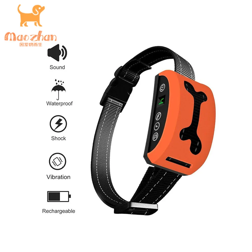 Factory price control dog barking collier anti-aboiement de dressage electrique choc anti aboiement