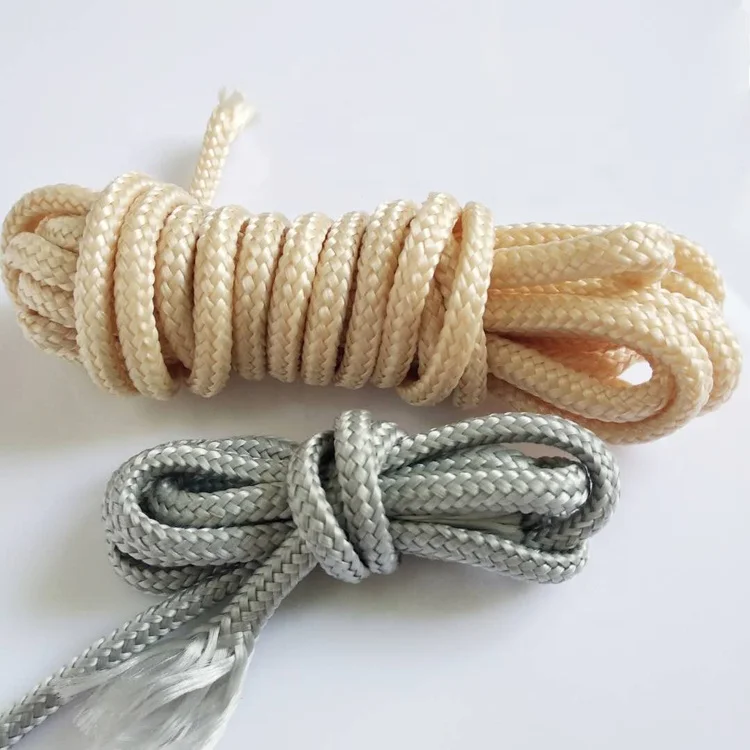 Manufacturer Silver Grey color rope 4mm 5mm 6mm PP Braided Packing Bag Rope Handle for Bag Hat Toys