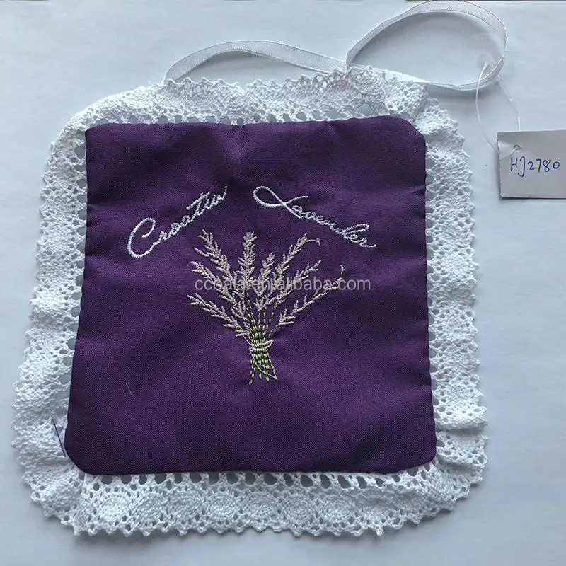 100% Cotton Embroidery Lavender Sachets Bags & Pillow