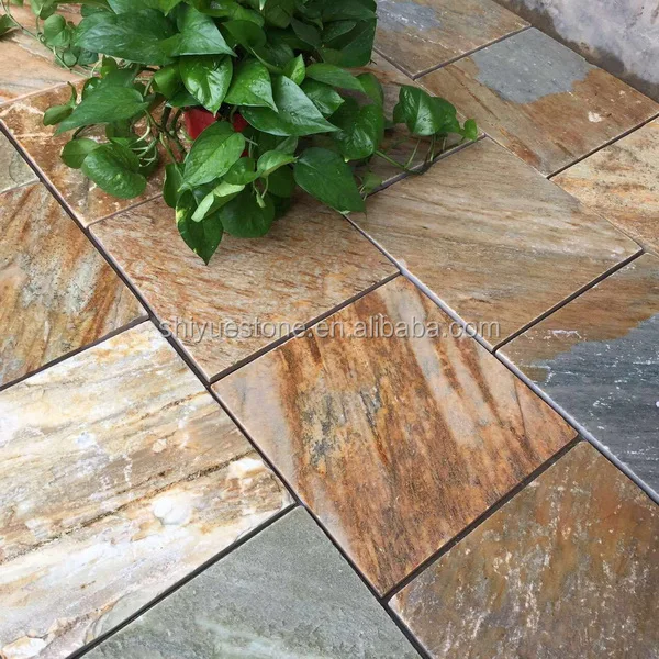 Натуральная декоративная мощение из ржавого шифера