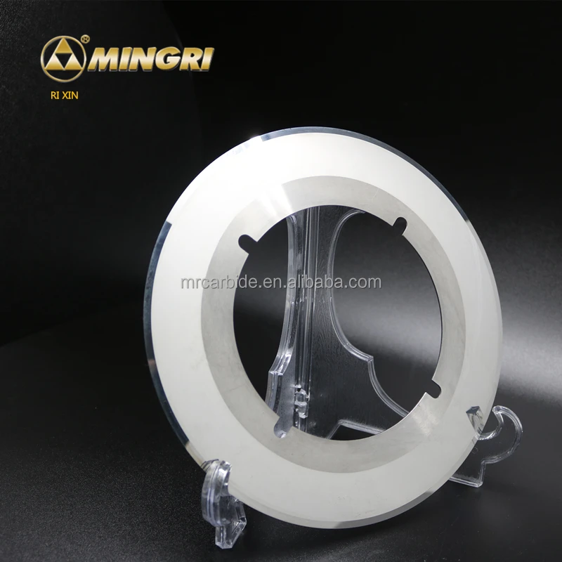 Corrugated circular tungsten carbide slitter knife cardboard cutting blades