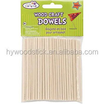 Round Birch Wood Smooth Dowel Rods 150*5mm wood round craft sticks