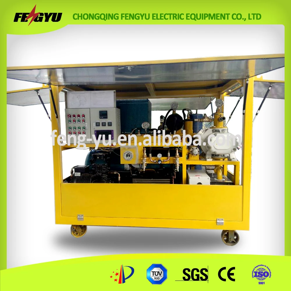 SF6 gas recovery purification device/SF6 gas reclaimer refilling /sf6 gas switch maintenance machine