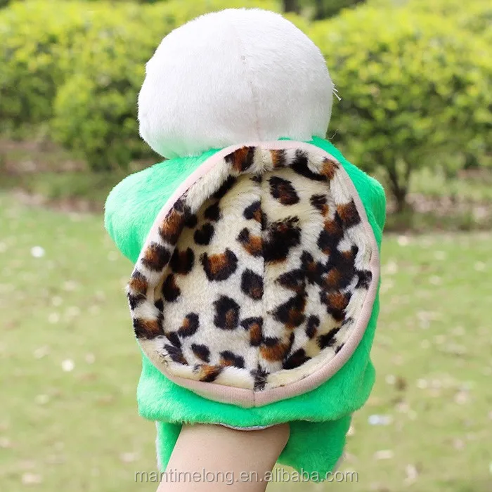 Tortoise Shape Plush Toy Puppet Animal Hand Puppet Doll Finger Puppet