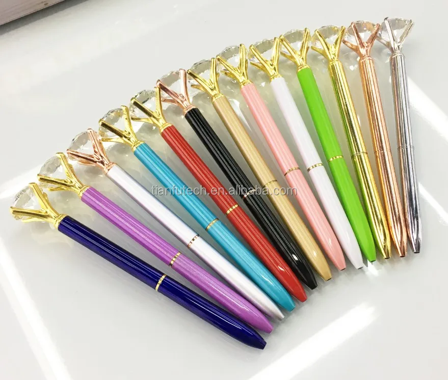 Big Diamond Crystal Ball Pen With MOQ 50pc Top grade Business Gift Ball Pen Big Diamond Crystal ball pen
