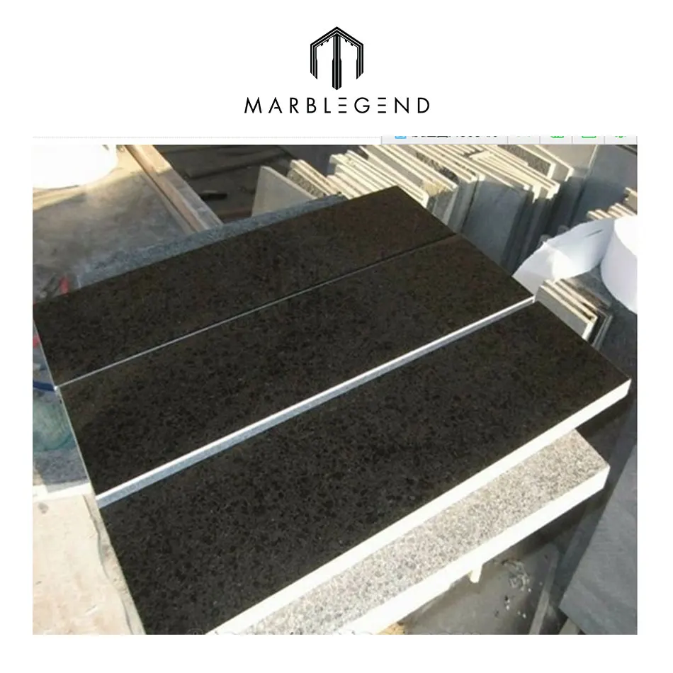 Первоклассная китайская плита из черного гранита G684 толщиной 15-20 мм цена за плитку m2