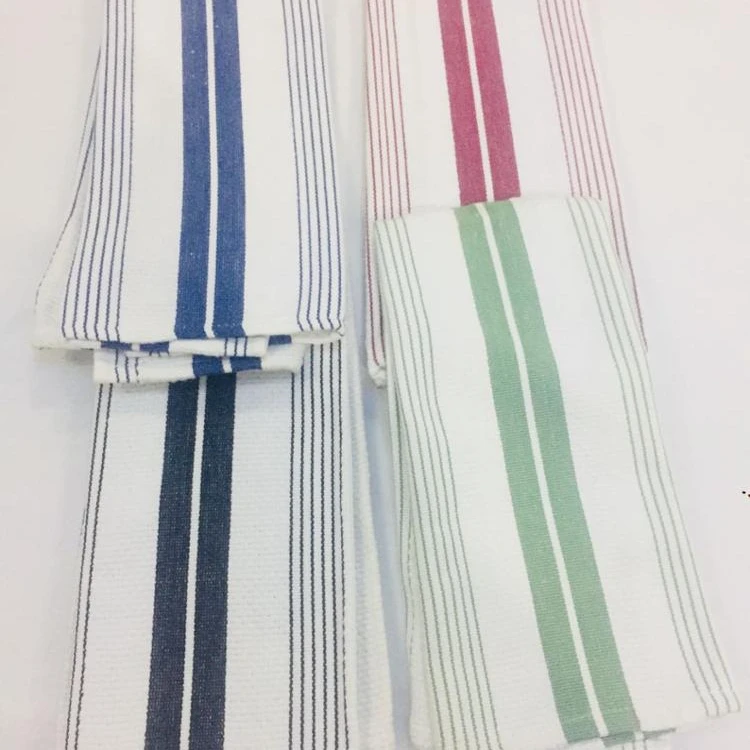 plain dayed 100% cotton tea towel jacquard style