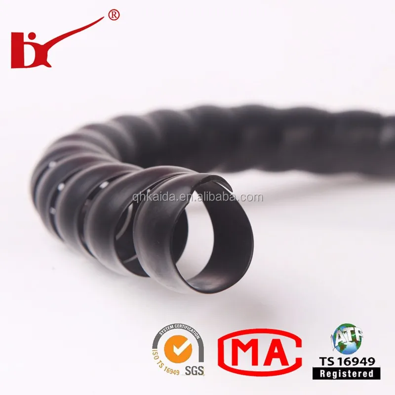 Flexible decorative Hydraulic Hose spiral protection wrap,Rubber Hose Cover