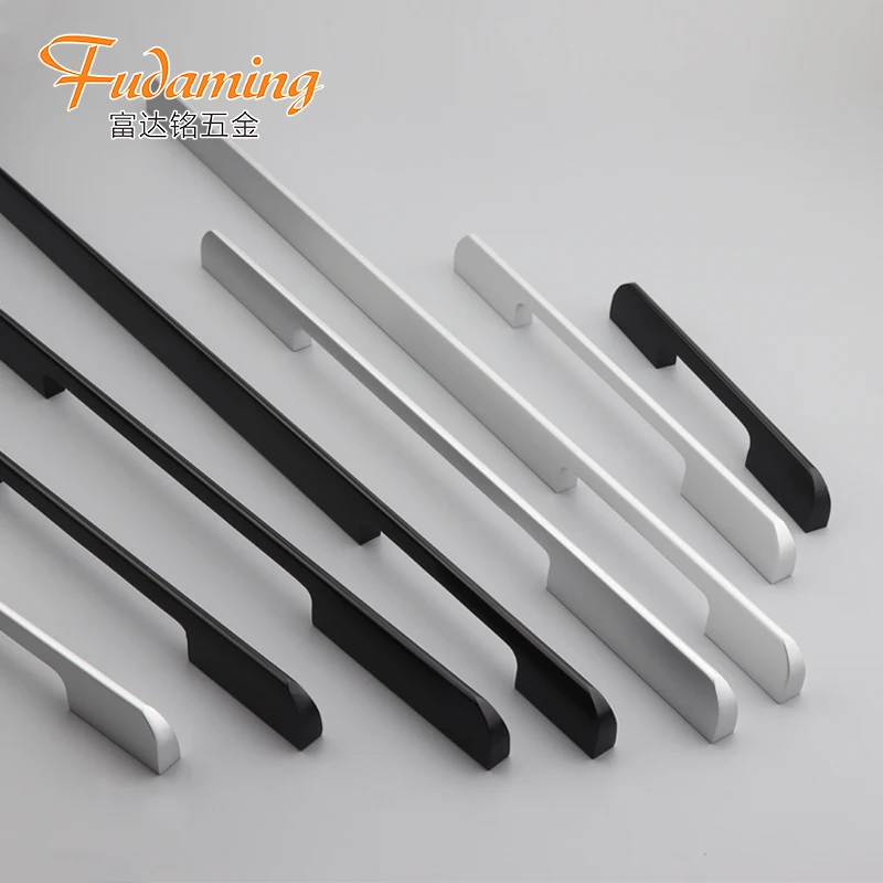 
 Современная прочная утолщенная алюминиевая длинная ручка для шкафа, шкафа, ящика и двухсторонней двери  