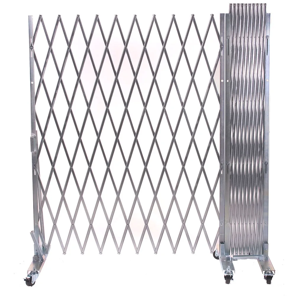 Manual retractable door security stainless steel barrier accordion barrier