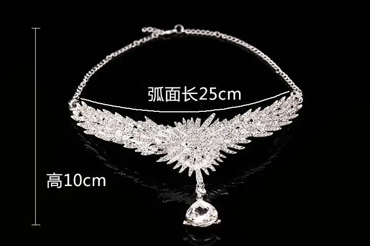 Hot Lady Bowknot Head Chain Forehead Dance Rhinestone Headband Bridal Party Piece Hair band
