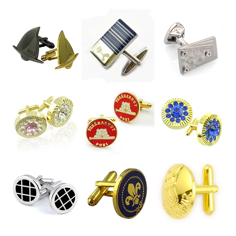 Cufflink Manufacturer Make Wholesale Cheap Custom Metal Cufflinks For Men Shirt