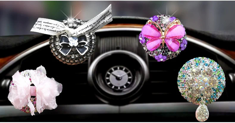 
Car Decoration Perfumes Clip Shape Diamond perfume car air freshener essential car oil diffuser Lucky ball 