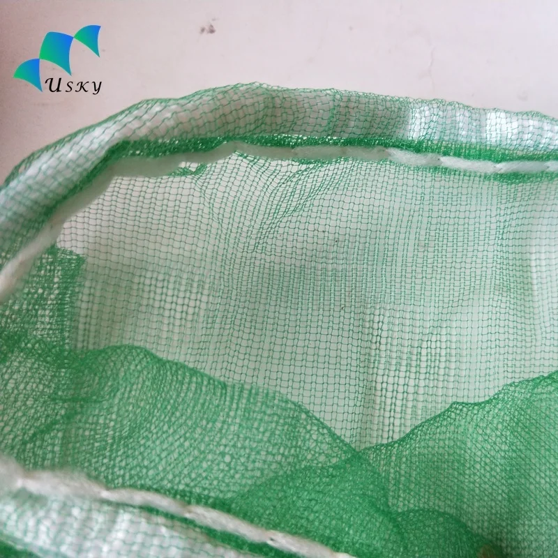 70*90cm 80*100cm 90*110cm UV green monofilament net bag packing pe date mesh bags for date palm