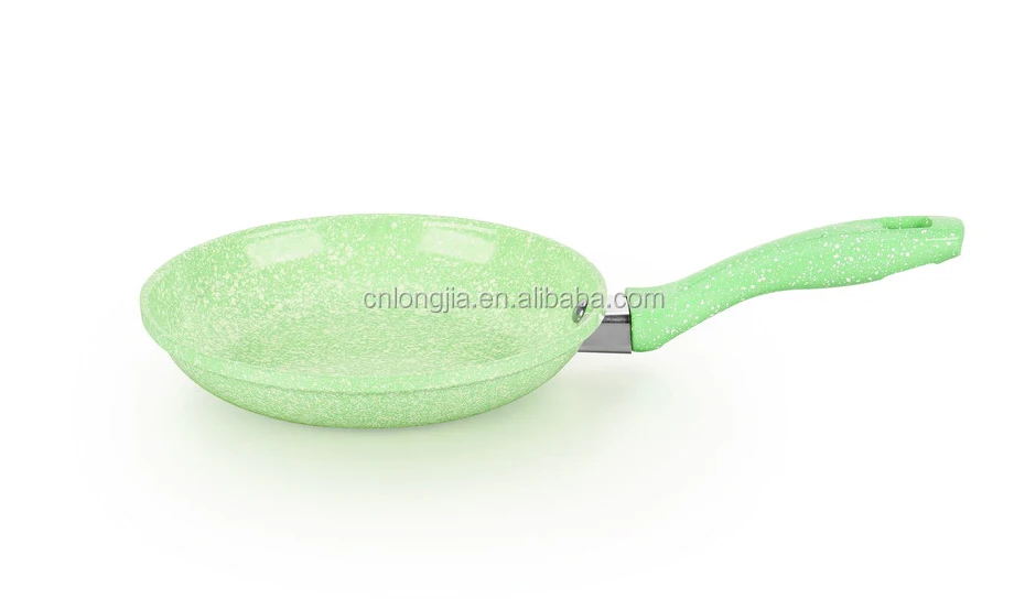 
High quality marble non stick fry pan, black, soft touch handle, spiral bottom, rolled edge, passed for USA market 