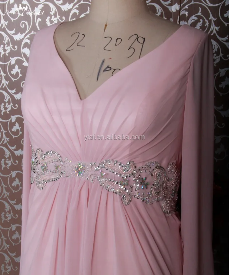 
RSE688 Plus Size Tea Length Long Sleeve Mother Of The Bride Dresses For Fat 