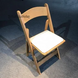 Natural Wood Chair Padded Seat