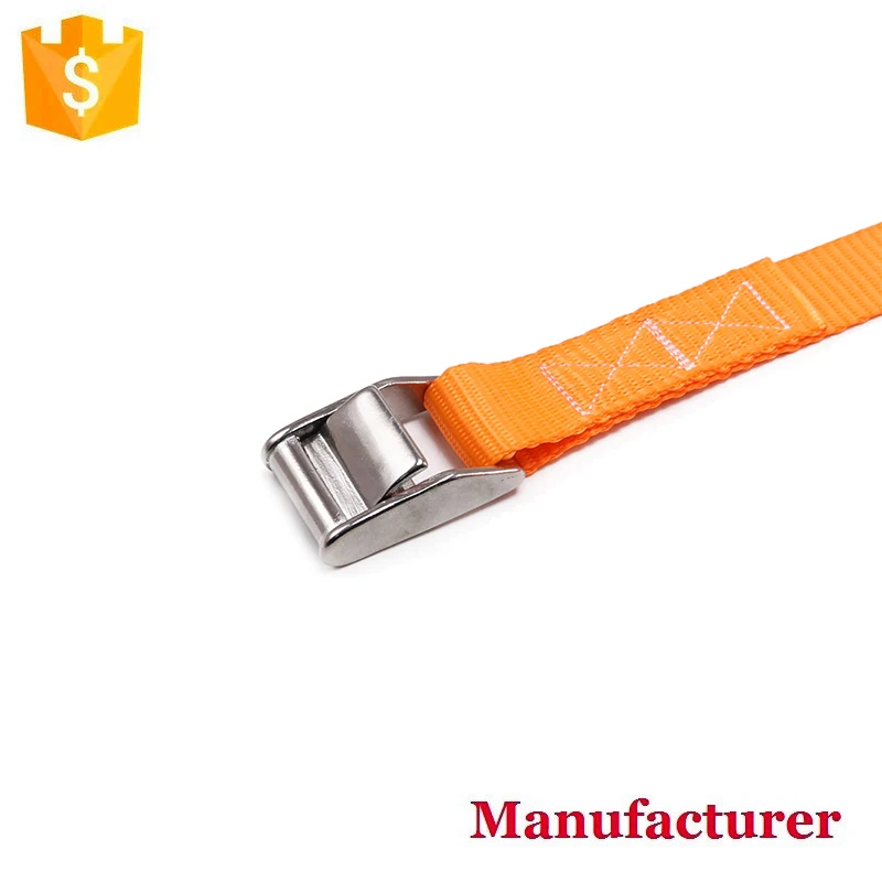 25mm heavy duty stainless steel cam buckle polyester cargo lashing tie down strap buckle