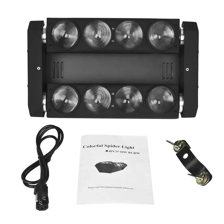 
Guangzhou Stage Pro Lighting 8x10w White LED Moving Head Beam LED Spider Light 