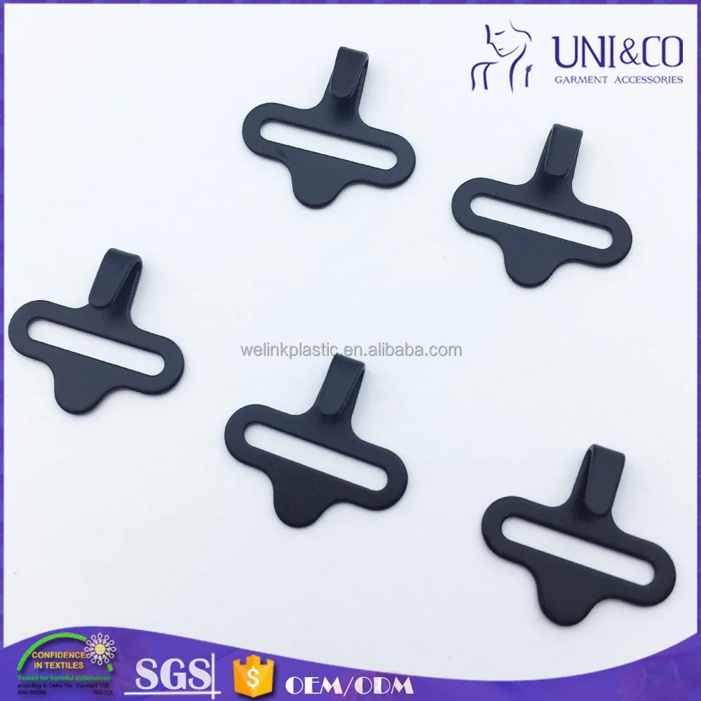 Black Color Metal Bow Tie Hook Tie Adjuster Bow Tie Hardware