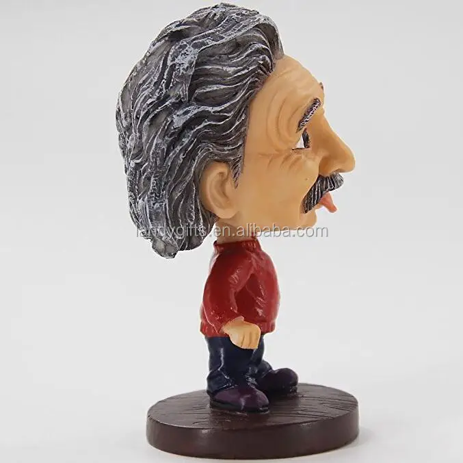 
New Design 5.2-inch Height Resin Custom Einstein Bobblehead 