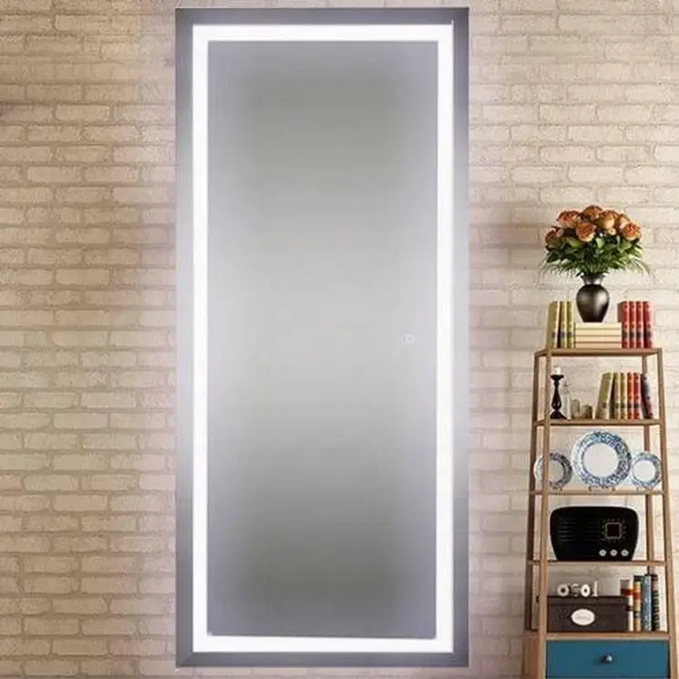 Hot Selling  Wood Frame Sliding Mirror Doors Wood Frame Mirror Full Length Mirror