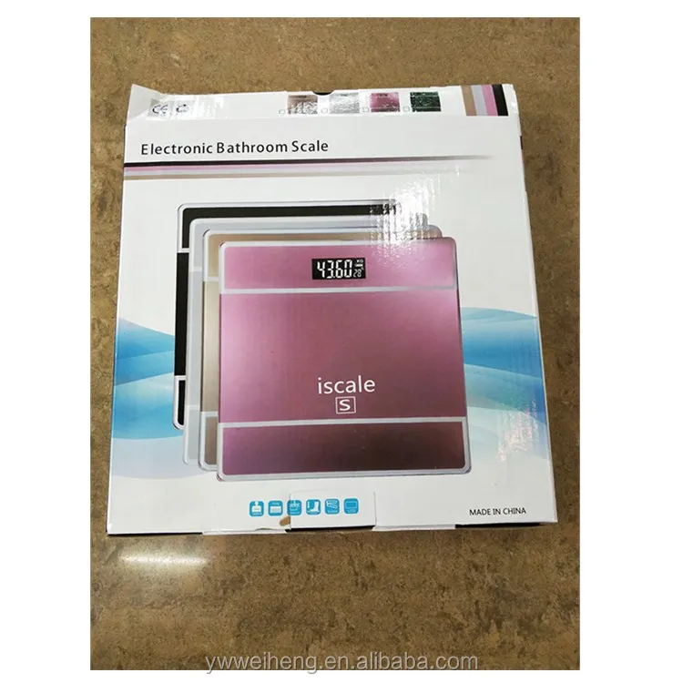 Digital bathroom weighing scale digital with big electronic LCD display with temperature weigh scale digital weigh scale