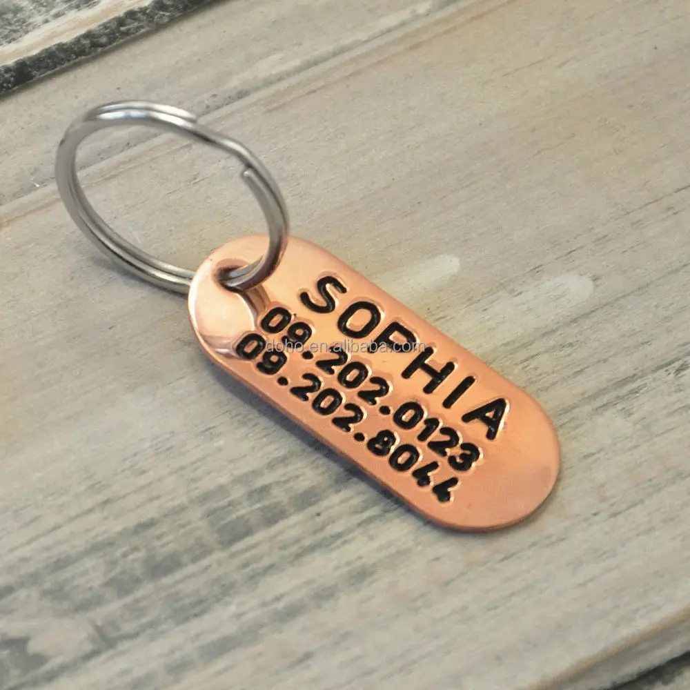 Custom funny Dog Tag - Metal Pet ID Tag - Hand Stamped Dog Name & Numbers Tag