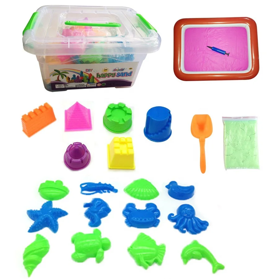Игрушка «сделай сам», волшебный песок для детей с песочным столом и аксессуарами (62191553041)
