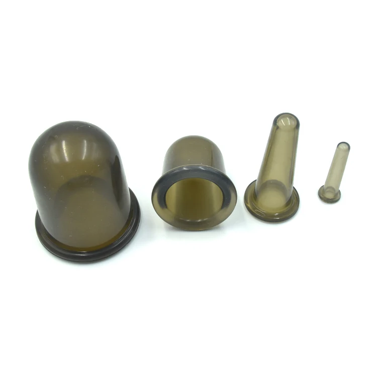 4Pcs Anti Cellulite Vacuum Cupping Cup Silicone Family Facial Body Massage Therapy Cupping Cup Set