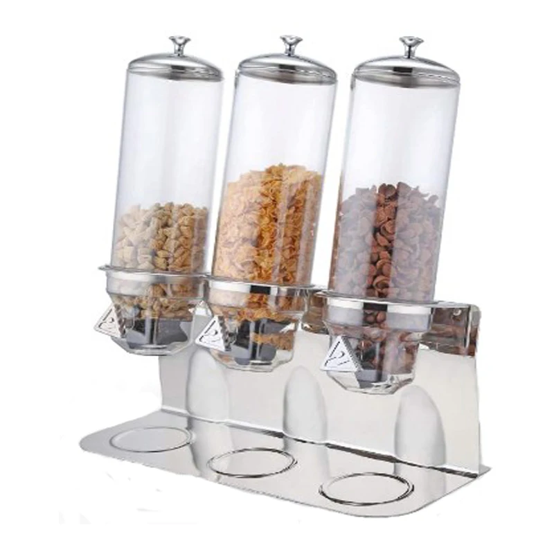 OKEY Catering buffet items server dry food storage container plastic hotel clear acrylic wall mounted cereal dispenser