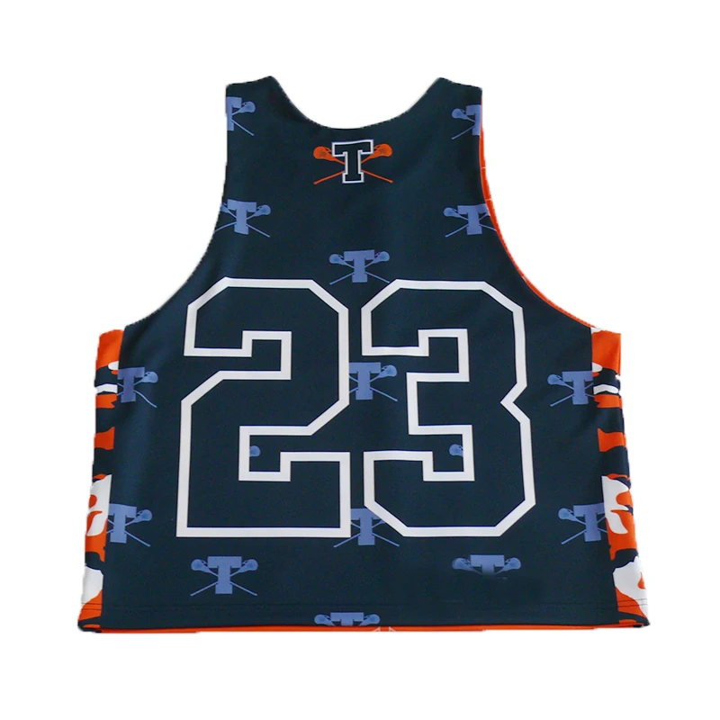 Mens women custom sublimate box field reversible lacrosse uniform jersey penny shorts