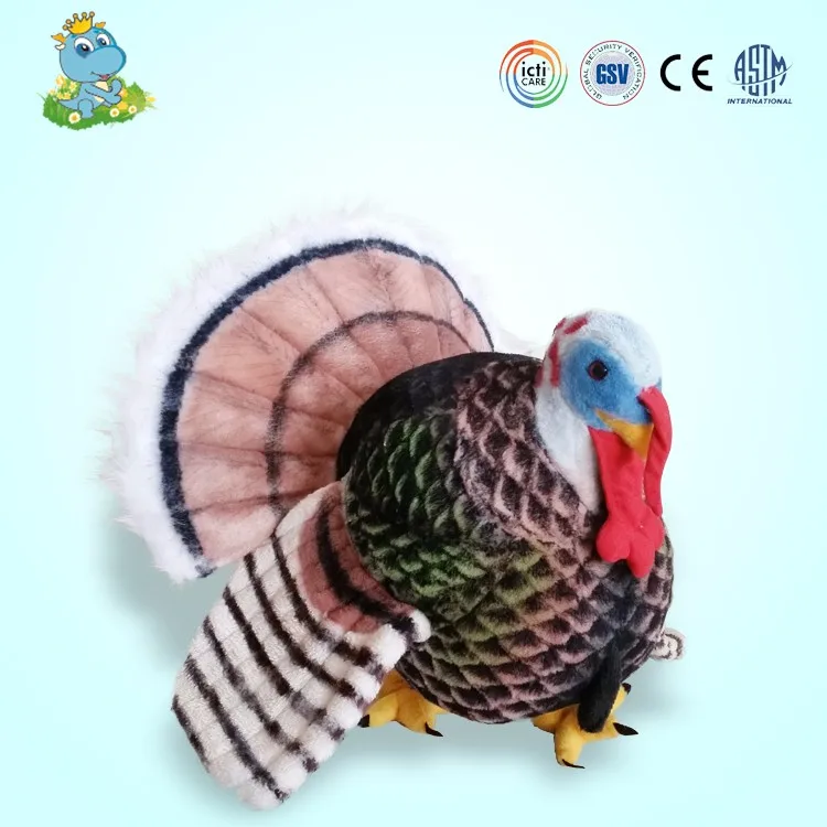 
Hand made creative reallike costom soft turkey toy for easter craft gift 