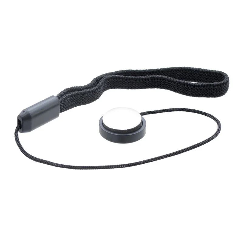 Camera-Lens Cover Cap Keepers Holders Strap Cord Lanyard String Rope Black