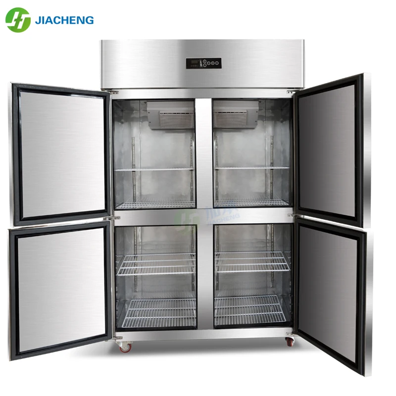 Jiacheng stainless steel kitchen freezers refrigerator frozen four-door upright freezer air cooled