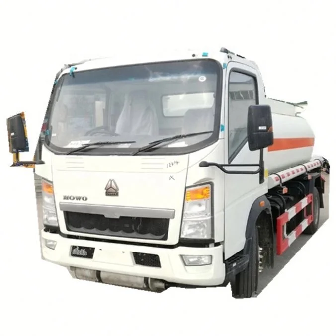 sinotruk howo 4x2 light mini oil tank truck 1-6cbm  6000Liter fuel tanker truck for sale