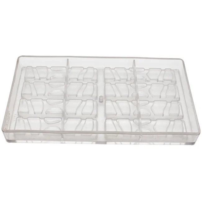 8-Cavity Professional Reusable Chocolate Block Custom Polycarbonate Chocolate Mold