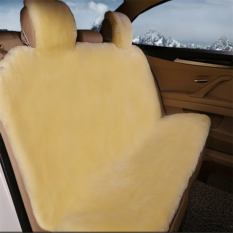 Genuine australian pink shorn fleece sheepskin fur car seat cover lambskin cushion