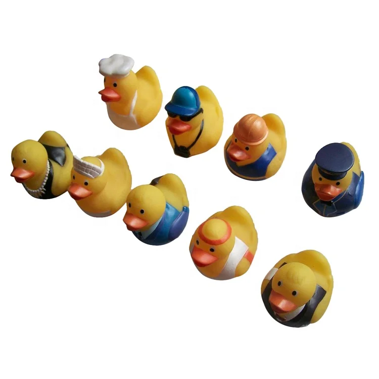 Profession novelty rubber duck with sunglasses police duck shower